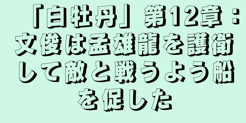 「白牡丹」第12章：文俊は孟雄龍を護衛して敵と戦うよう船を促した