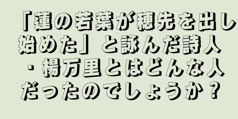 「蓮の若葉が穂先を出し始めた」と詠んだ詩人・楊万里とはどんな人だったのでしょうか？