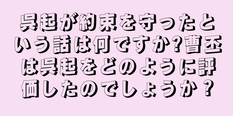 呉起が約束を守ったという話は何ですか?曹丕は呉起をどのように評価したのでしょうか？