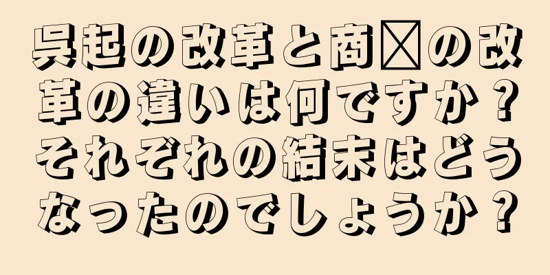 呉起の改革と商阳の改革の違いは何ですか？それぞれの結末はどうなったのでしょうか？