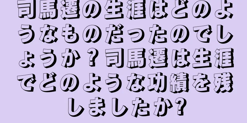司馬遷の生涯はどのようなものだったのでしょうか？司馬遷は生涯でどのような功績を残しましたか?