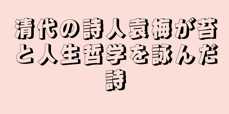 清代の詩人袁梅が苔と人生哲学を詠んだ詩