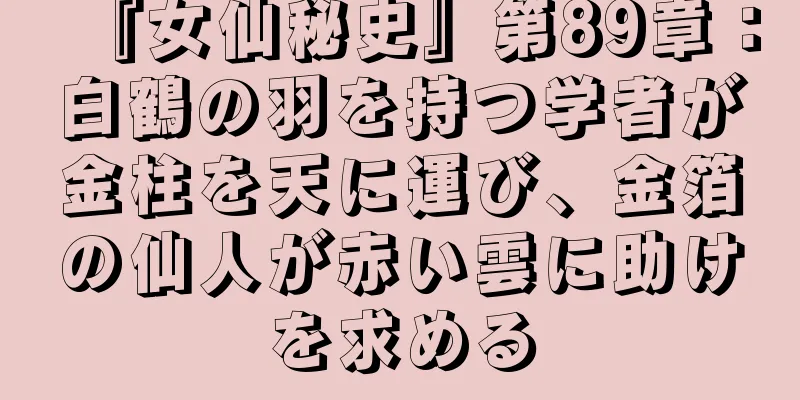 『女仙秘史』第89章：白鶴の羽を持つ学者が金柱を天に運び、金箔の仙人が赤い雲に助けを求める