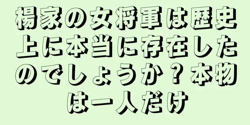 楊家の女将軍は歴史上に本当に存在したのでしょうか？本物は一人だけ