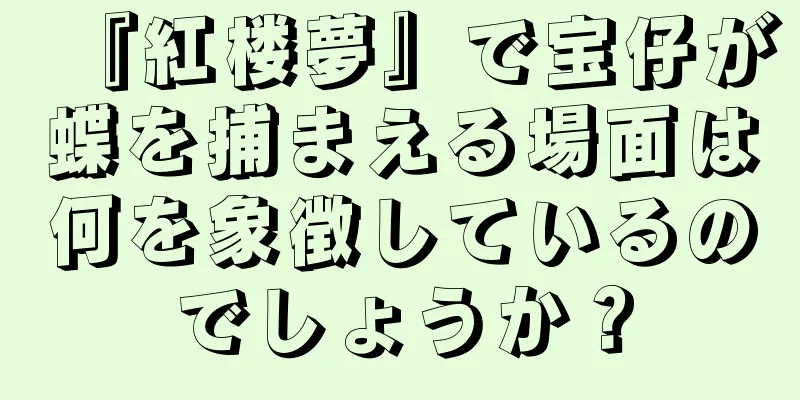 『紅楼夢』で宝仔が蝶を捕まえる場面は何を象徴しているのでしょうか？