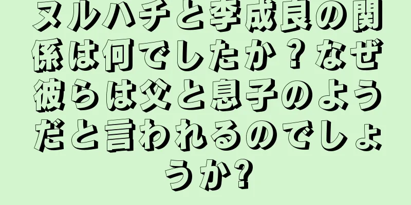 ヌルハチと李成良の関係は何でしたか？なぜ彼らは父と息子のようだと言われるのでしょうか?