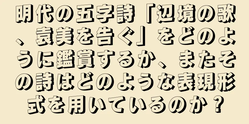 明代の五字詩「辺境の歌、袁美を告ぐ」をどのように鑑賞するか、またその詩はどのような表現形式を用いているのか？