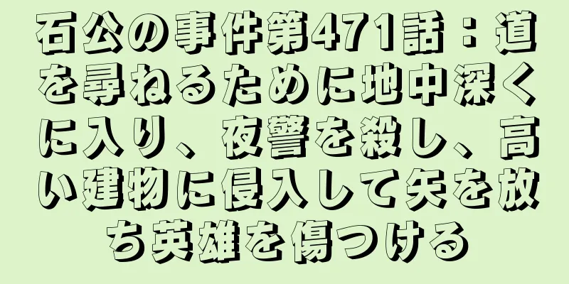 石公の事件第471話：道を尋ねるために地中深くに入り、夜警を殺し、高い建物に侵入して矢を放ち英雄を傷つける
