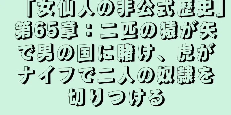 「女仙人の非公式歴史」第65章：二匹の猿が矢で男の国に賭け、虎がナイフで二人の奴隷を切りつける