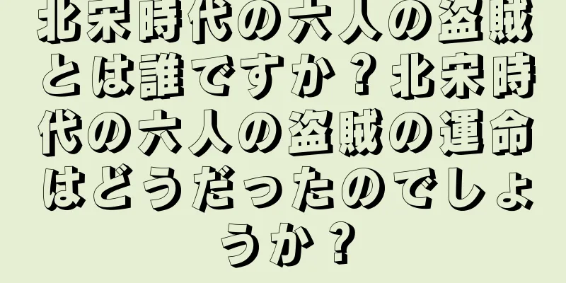 北宋時代の六人の盗賊とは誰ですか？北宋時代の六人の盗賊の運命はどうだったのでしょうか？