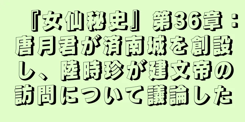 『女仙秘史』第36章：唐月君が済南城を創設し、陸時珍が建文帝の訪問について議論した