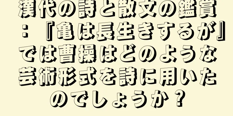 漢代の詩と散文の鑑賞：『亀は長生きするが』では曹操はどのような芸術形式を詩に用いたのでしょうか？