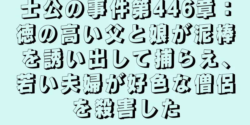 士公の事件第446章：徳の高い父と娘が泥棒を誘い出して捕らえ、若い夫婦が好色な僧侶を殺害した