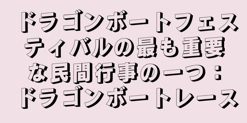 ドラゴンボートフェスティバルの最も重要な民間行事の一つ：ドラゴンボートレース