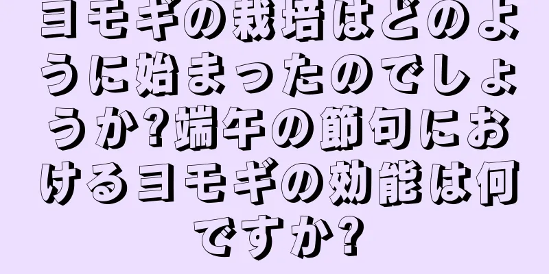 ヨモギの栽培はどのように始まったのでしょうか?端午の節句におけるヨモギの効能は何ですか?