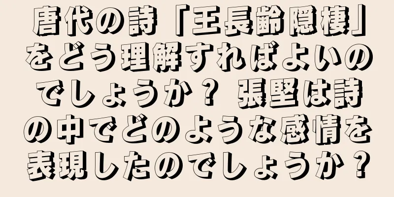 唐代の詩「王長齢隠棲」をどう理解すればよいのでしょうか？ 張堅は詩の中でどのような感情を表現したのでしょうか？