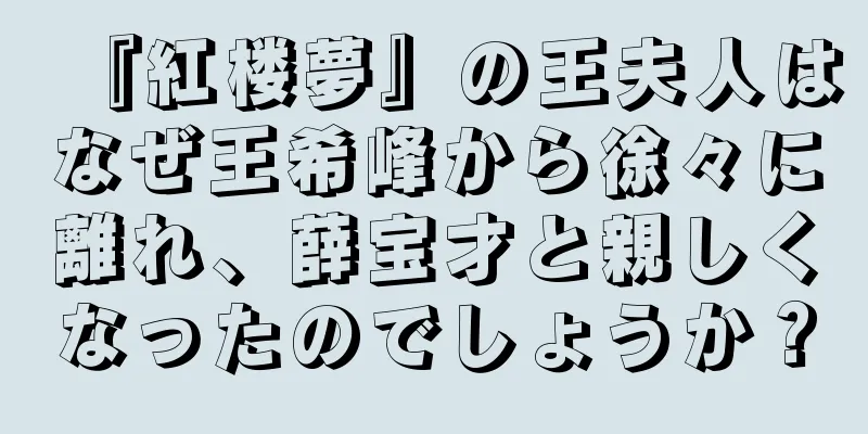 『紅楼夢』の王夫人はなぜ王希峰から徐々に離れ、薛宝才と親しくなったのでしょうか？