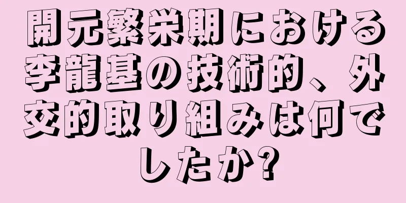 開元繁栄期における李龍基の技術的、外交的取り組みは何でしたか?