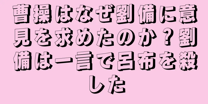 曹操はなぜ劉備に意見を求めたのか？劉備は一言で呂布を殺した