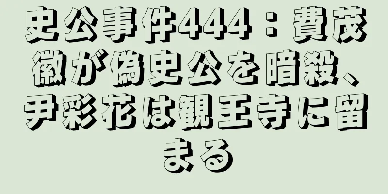 史公事件444：費茂徽が偽史公を暗殺、尹彩花は観王寺に留まる