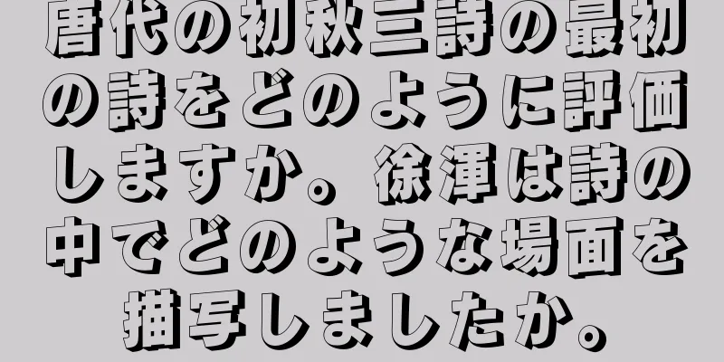唐代の初秋三詩の最初の詩をどのように評価しますか。徐渾は詩の中でどのような場面を描写しましたか。