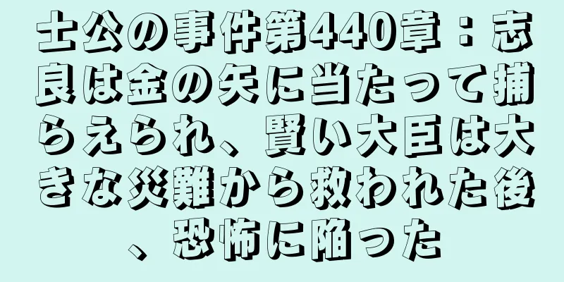 士公の事件第440章：志良は金の矢に当たって捕らえられ、賢い大臣は大きな災難から救われた後、恐怖に陥った