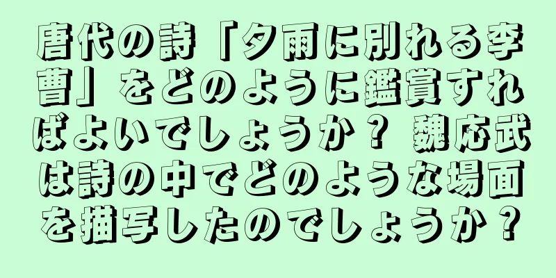 唐代の詩「夕雨に別れる李曹」をどのように鑑賞すればよいでしょうか？ 魏応武は詩の中でどのような場面を描写したのでしょうか？