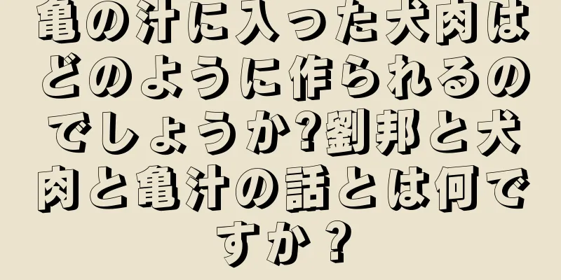 亀の汁に入った犬肉はどのように作られるのでしょうか?劉邦と犬肉と亀汁の話とは何ですか？