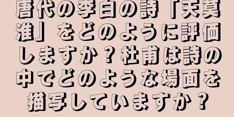 唐代の李白の詩「天莫淮」をどのように評価しますか？杜甫は詩の中でどのような場面を描写していますか？