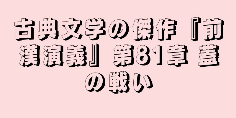 古典文学の傑作『前漢演義』第81章 蓋の戦い