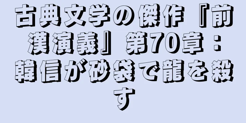 古典文学の傑作『前漢演義』第70章：韓信が砂袋で龍を殺す