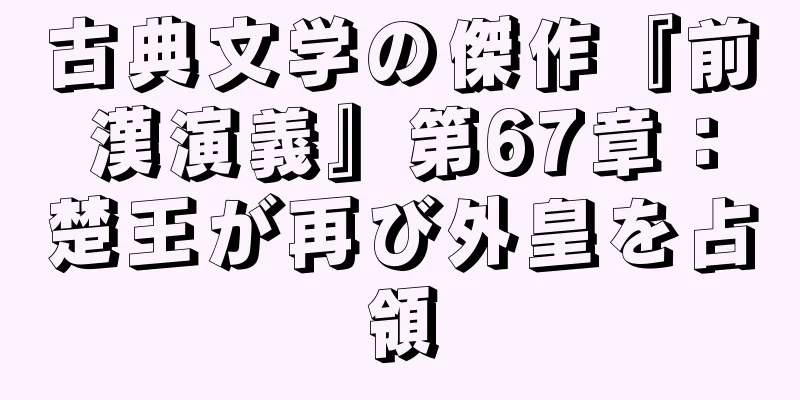 古典文学の傑作『前漢演義』第67章：楚王が再び外皇を占領