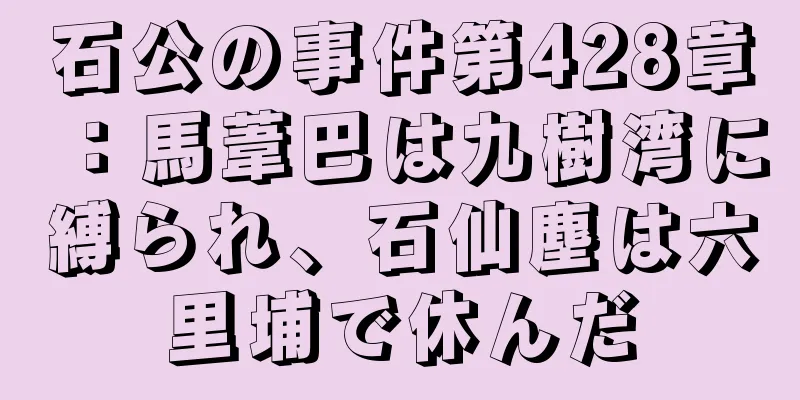 石公の事件第428章：馬葦巴は九樹湾に縛られ、石仙塵は六里埔で休んだ
