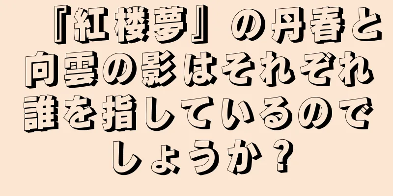 『紅楼夢』の丹春と向雲の影はそれぞれ誰を指しているのでしょうか？