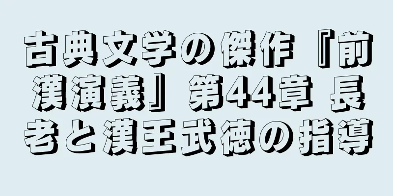 古典文学の傑作『前漢演義』第44章 長老と漢王武徳の指導