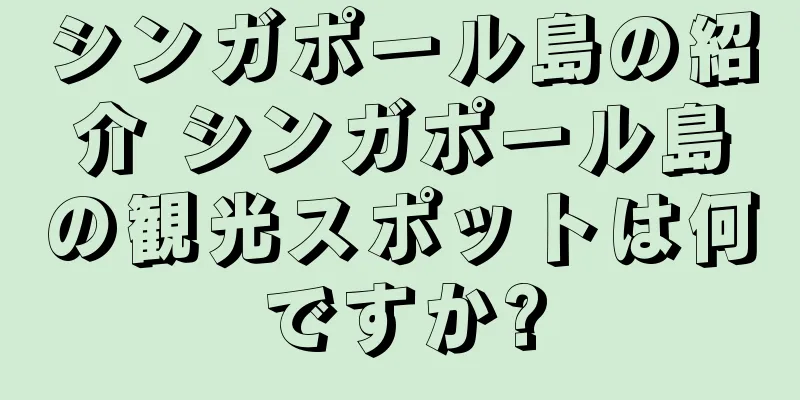 シンガポール島の紹介 シンガポール島の観光スポットは何ですか?