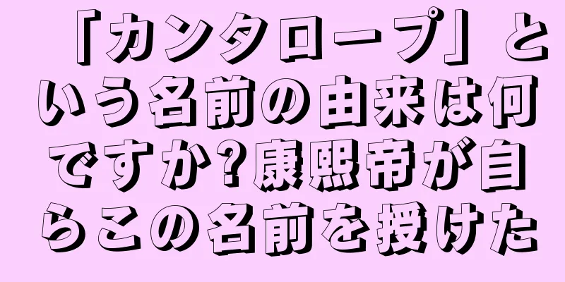 「カンタロープ」という名前の由来は何ですか?康熙帝が自らこの名前を授けた