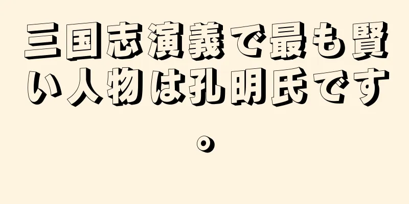 三国志演義で最も賢い人物は孔明氏です。