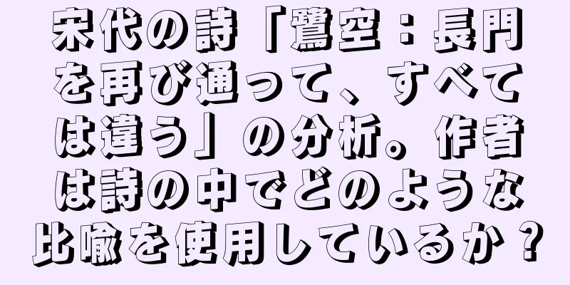 宋代の詩「鷺空：長門を再び通って、すべては違う」の分析。作者は詩の中でどのような比喩を使用しているか？