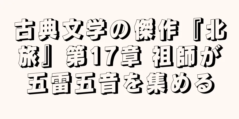 古典文学の傑作『北旅』第17章 祖師が五雷五音を集める