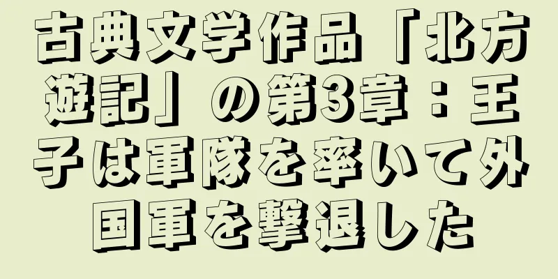 古典文学作品「北方遊記」の第3章：王子は軍隊を率いて外国軍を撃退した
