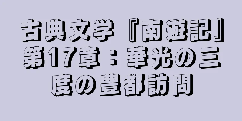 古典文学『南遊記』第17章：華光の三度の豊都訪問