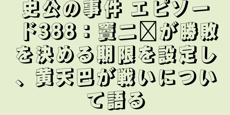 史公の事件 エピソード388：竇二墩が勝敗を決める期限を設定し、黄天巴が戦いについて語る