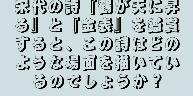 宋代の詩『鶴が天に昇る』と『金表』を鑑賞すると、この詩はどのような場面を描いているのでしょうか？