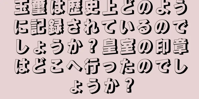 玉璽は歴史上どのように記録されているのでしょうか？皇室の印章はどこへ行ったのでしょうか？