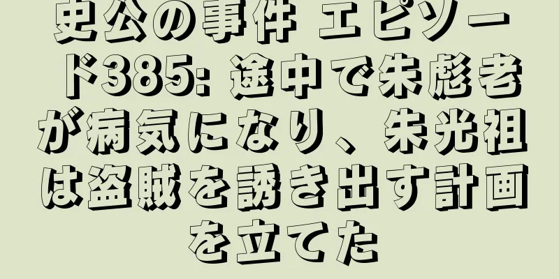 史公の事件 エピソード385: 途中で朱彪老が病気になり、朱光祖は盗賊を誘き出す計画を立てた