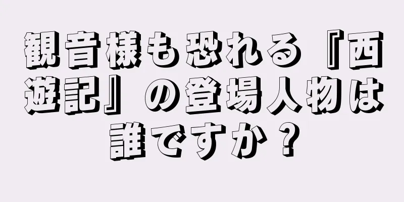 観音様も恐れる『西遊記』の登場人物は誰ですか？