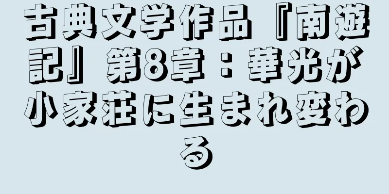 古典文学作品『南遊記』第8章：華光が小家荘に生まれ変わる