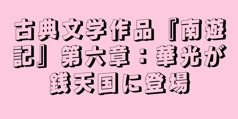 古典文学作品『南遊記』第六章：華光が銭天国に登場