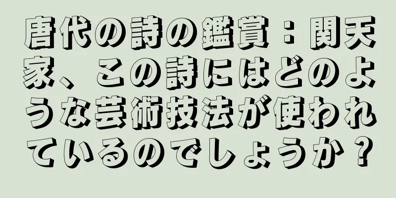唐代の詩の鑑賞：関天家、この詩にはどのような芸術技法が使われているのでしょうか？